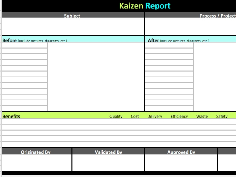 Improvement Report Template