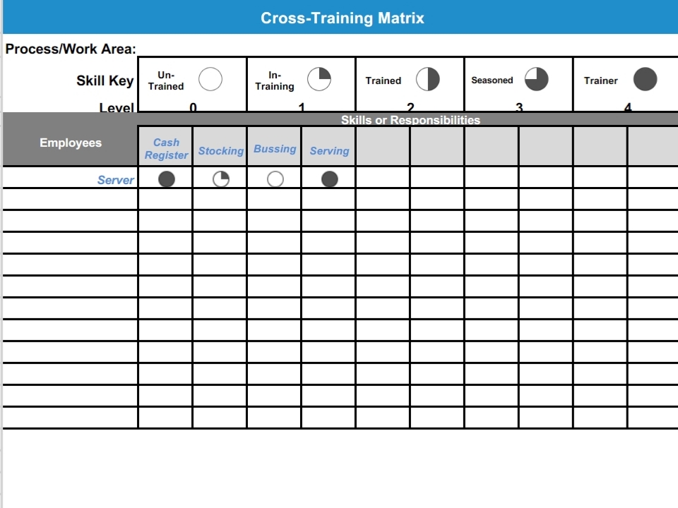 CrossTraining Matrix Global Continuous Improvement